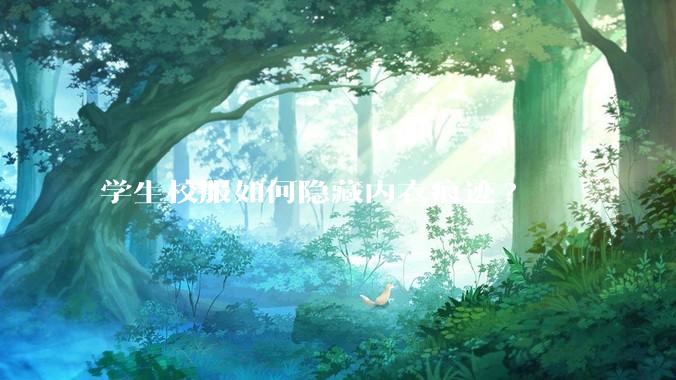 学生校服如何隐藏内衣痕迹?