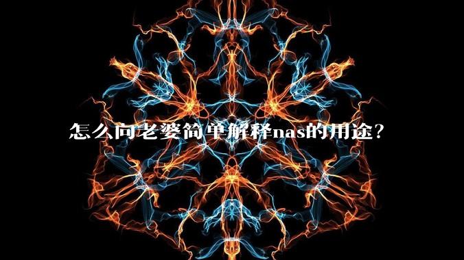 怎么向老婆简单解释nas的用途？